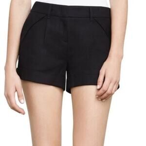 NWT BCBGMaxAzria Benita ShortS Black Mid Rise Pockets w/Zipper Size Small